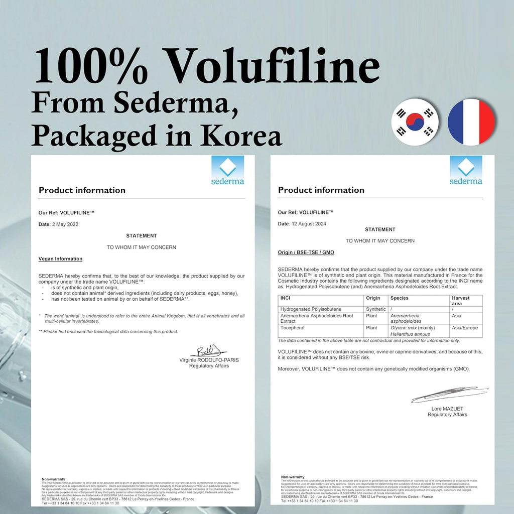 Volufiline 100% Concentrate Firming Serum for Sagging Skin – Face Tightening, Jawline & V-Line Contour Booster, Anti-Wrinkle Collagen Enhancer | Fast-Absorbing Mix-In Korean Skincare