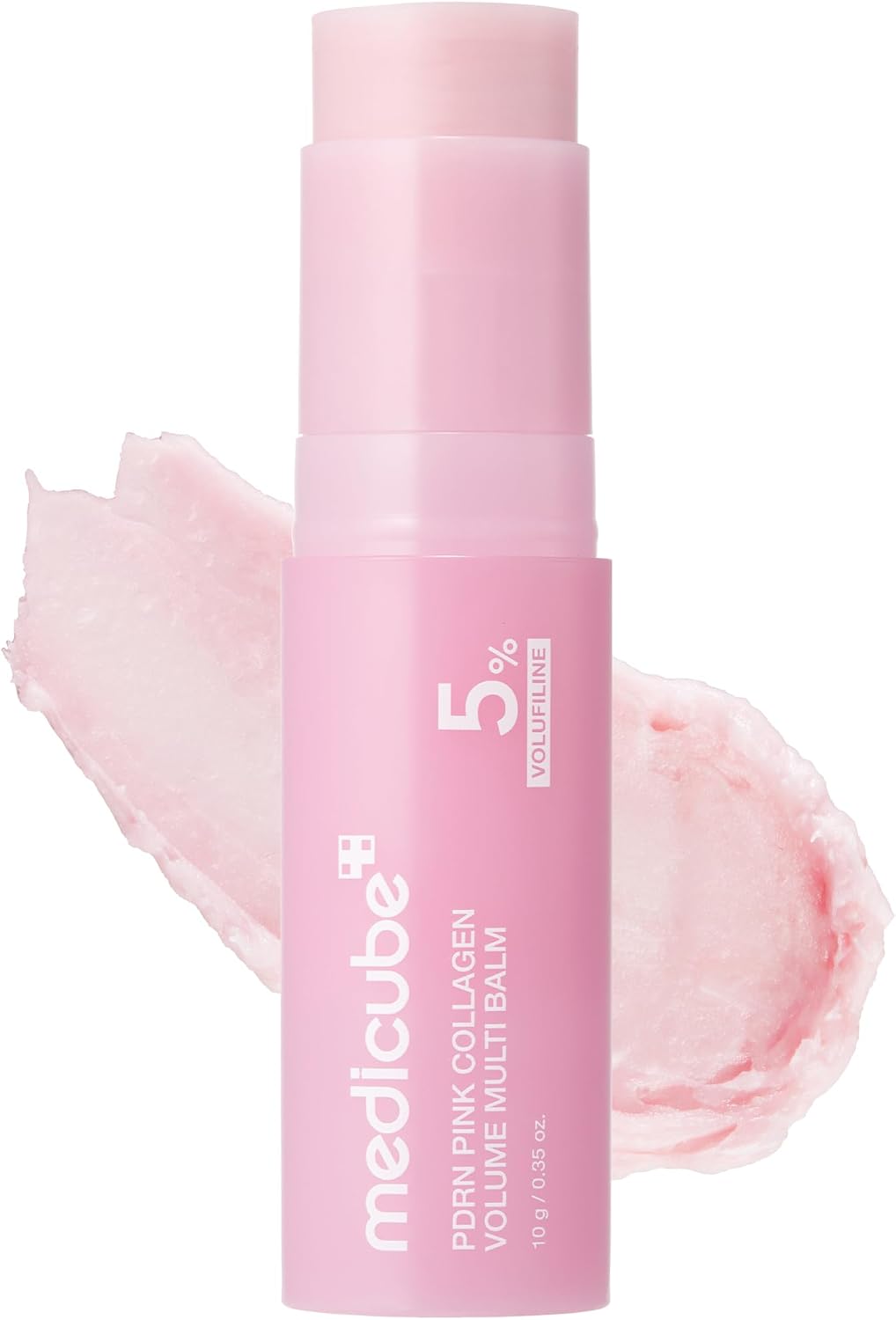 PDRN Pink Collagen Volume Multi Balm Stick - Face & Body Balm | Volufiline, PDRN, NAD, Collagen - Under-Eyes, Neck, Forehead, Smile Lines, Lips, Plumping & Radiance for Line Care, K-Beauty