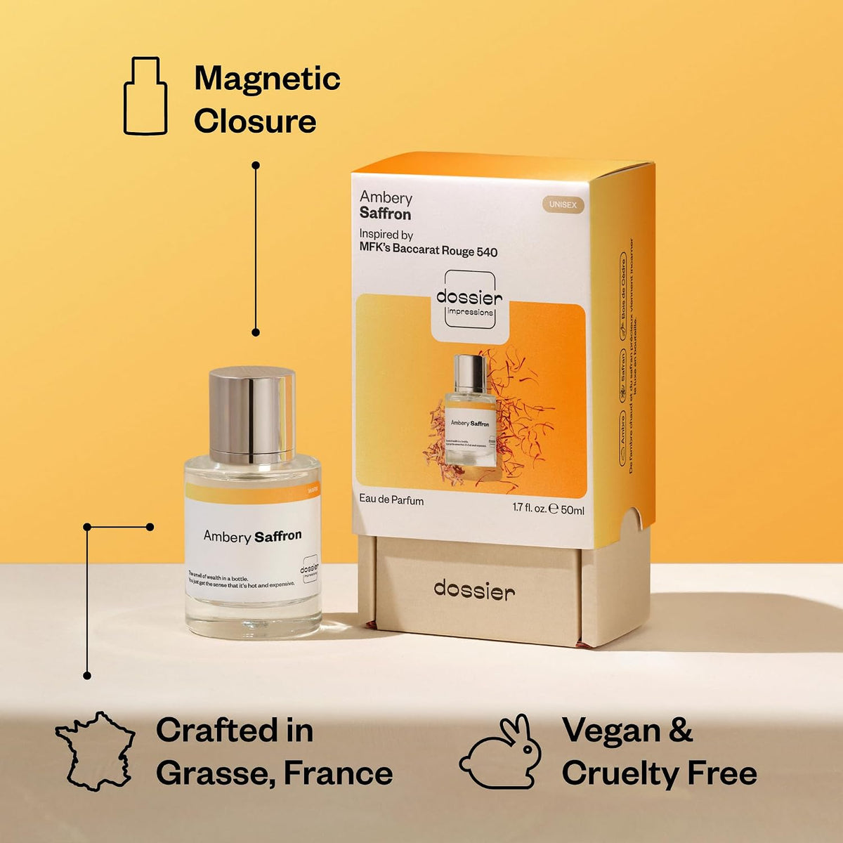- Ambery Saffron - Inspired by Baccarat Rouge 540 - Unisex EDP